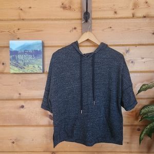 Calia by Carrie Underwood 💜 Effortless Heather Gray Cropped‎ Hoodie Top Large